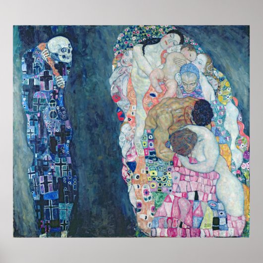 Death and Life, c.1911 (olie op canvas) Poster (Voorkant)