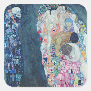 Death and Life, c.1911 (olie op canvas) Vierkante Sticker