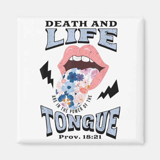 Death And Life Tongue Christian  Magneet (Voorkant)