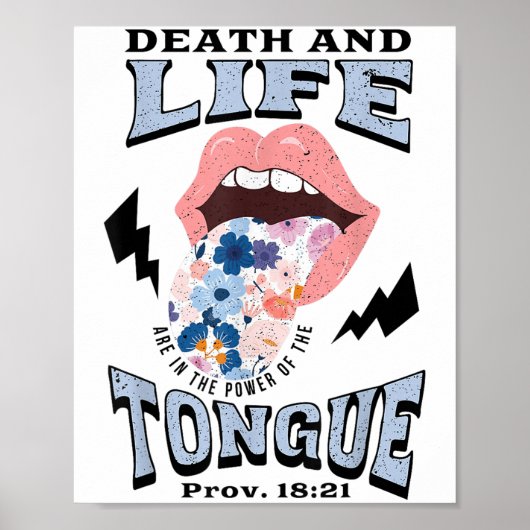 Death And Life Tongue Christian  Poster (Voorkant)