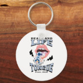 Death And Life Tongue Christian  Sleutelhanger (Voorkant)