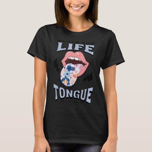 Death And Life Tongue Christian  T-shirt (Voorkant)