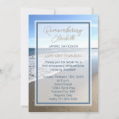 Death Anniversary Beautiful Beach Kaart (Voorkant)