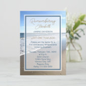 Death Anniversary Beautiful Beach Kaart (Staand voorkant)