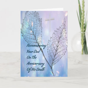 Death Anniversary Card for Dad Kaart