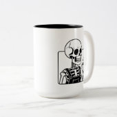 Death Before Decaf 15oz Mug Tweekleurige Koffiemok (Voorkant rechts)