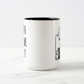 Death Before Decaf 15oz Mug Tweekleurige Koffiemok (Center)