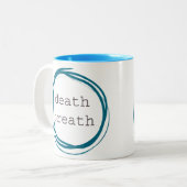 Death Breath Funny Tweekleurige Koffiemok (Voorkant links)