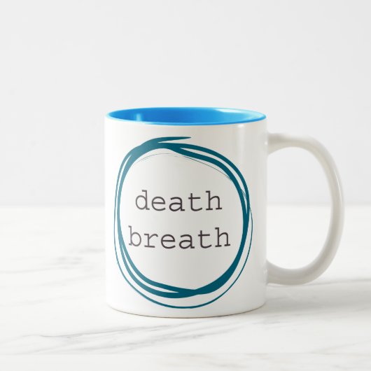 Death Breath Funny Tweekleurige Koffiemok (Rechts)