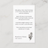 Death Butterfly Tattoo Nazorg Instructies Visitekaartje (Achterkant)