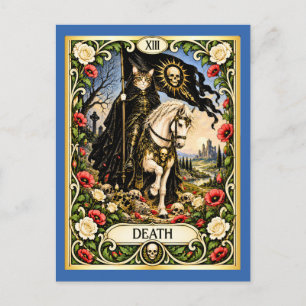 Death Cat Tarot - Transformatie en Vernieuwing Briefkaart