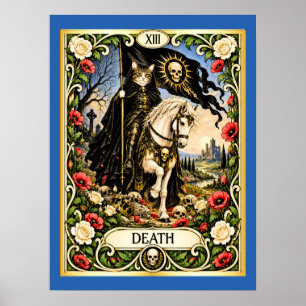 Death Cat Tarot - Transformatie en Vernieuwing Poster