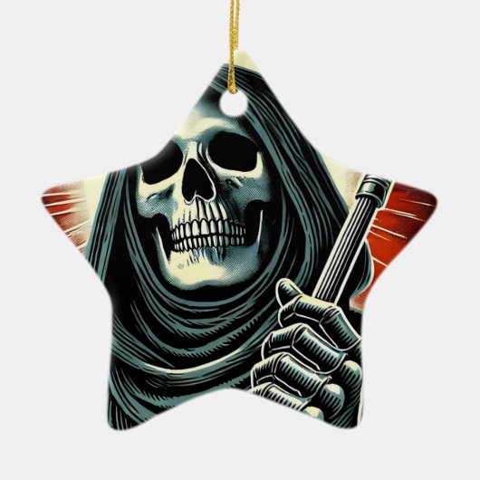 death character illustration keramisch ornament (Voorkant)