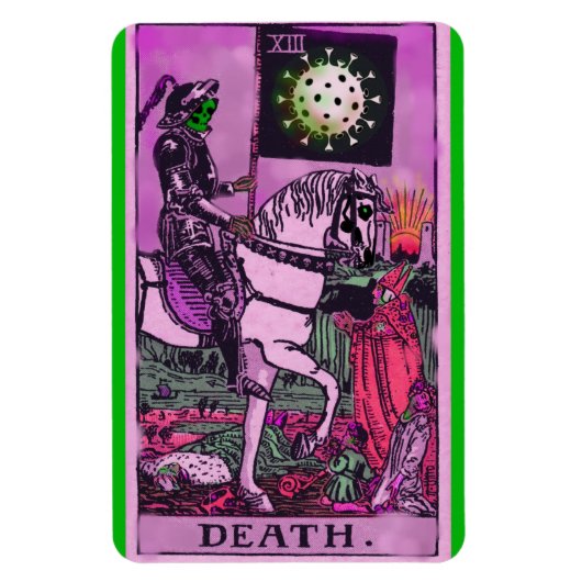 Death Coronavirus Tarot Kaart Magneet (Verticaal)