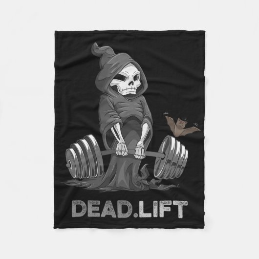 Death Deadlift Shirt Bodybuilder Powerlifting Funn Fleece Deken (Voorkant)