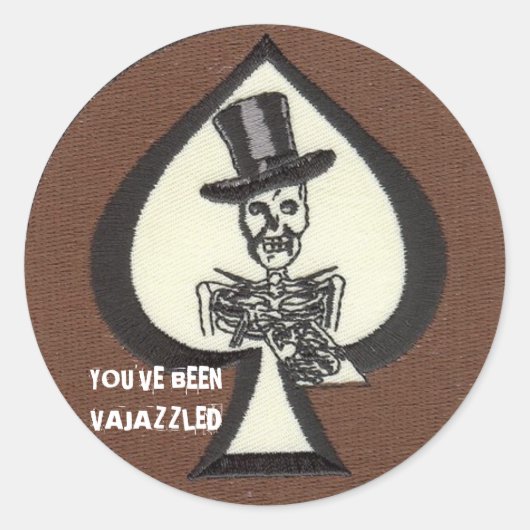 Death Dealer Vajazzle Ronde Sticker (Voorkant)