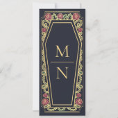 Death Do Us Part Blue Coffin Gothic Bewaar de datu Kaart (Achterkant)