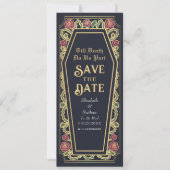 Death Do Us Part Blue Coffin Gothic Bewaar de datu Kaart (Voorkant)