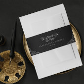 Death Do us Part Halloween Gothic Bruiloft Zwart Uitnodigingen Wikkel