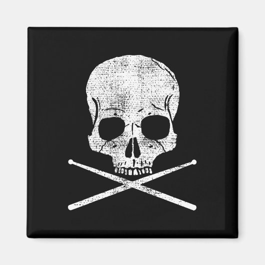 Death Drummer Metal Drum Set Drumsticks Gi Magneet (Voorkant)