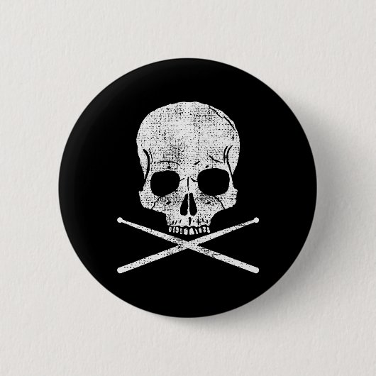 Death Drummer Metal Drum Set Drumsticks Gi Ronde Button 5,7 Cm (Voorkant)