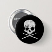 Death Drummer Metal Drum Set Drumsticks Gi Ronde Button 5,7 Cm (Voorkant /achterkant)