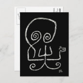 "Death Hates Goodbyes" (zwart) - Briefkaart (Voorkant / Achterkant)