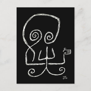 "Death Hates Goodbyes" (zwart) - Briefkaart