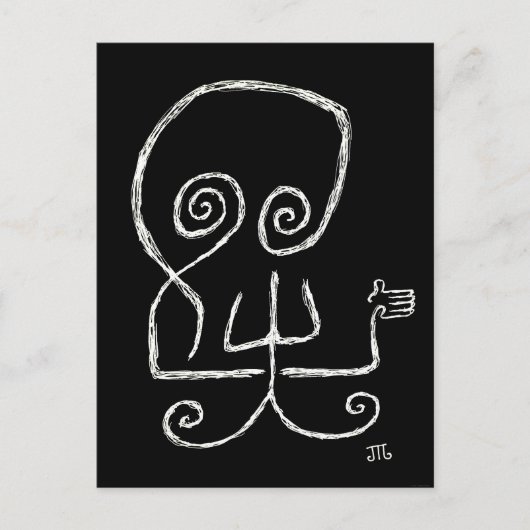 "Death Hates Goodbyes" (zwart) - Briefkaart (Voorkant)