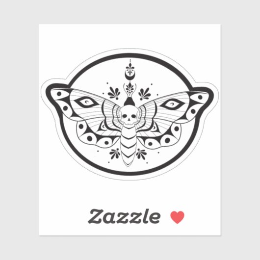 Death Head Hawk Moth Sticker (Vel)