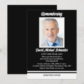 Death Jubileum foto op zwart en wit uitnodigen Kaart (Voorkant / Achterkant)