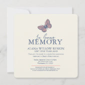 Death Jubileum koraal crème vlinder foto Kaart (Voorkant)