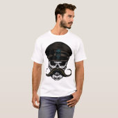 Death-kepi mustachu kepi mustaskaka t-shirt (Voorkant volledig)