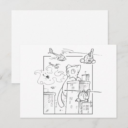 Death Kitten Briefkaart (Voorkant / Achterkant)