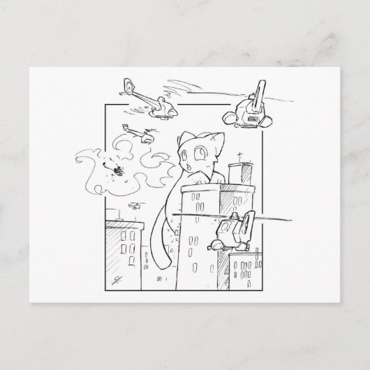 Death Kitten Briefkaart (Voorkant)