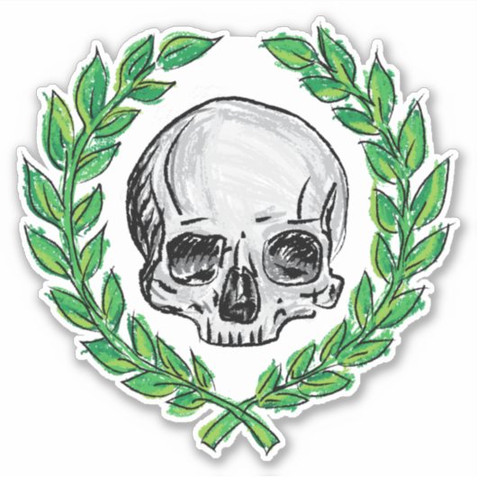 Death Laurel Sticker (Voorkant)