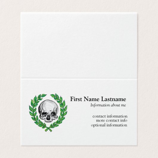 Death Laurel Visitekaartje (Buitenkant ongevouwen)