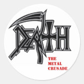 DEATH logo Metal Kruistocht stickers (Voorkant)
