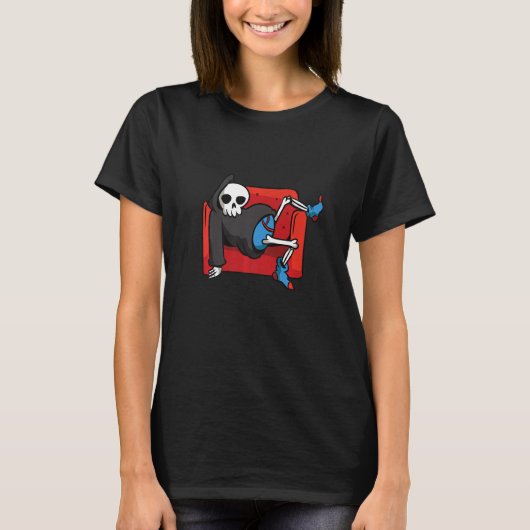 Death Lying Couch T-shirt (Voorkant)