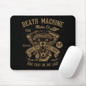 Death Machine Harley Motor Ride Fast of Die Last Muismat (Met muis)