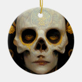 Death Mask Fantasy Sci-Fi Art Keramisch Ornament (Voorkant)