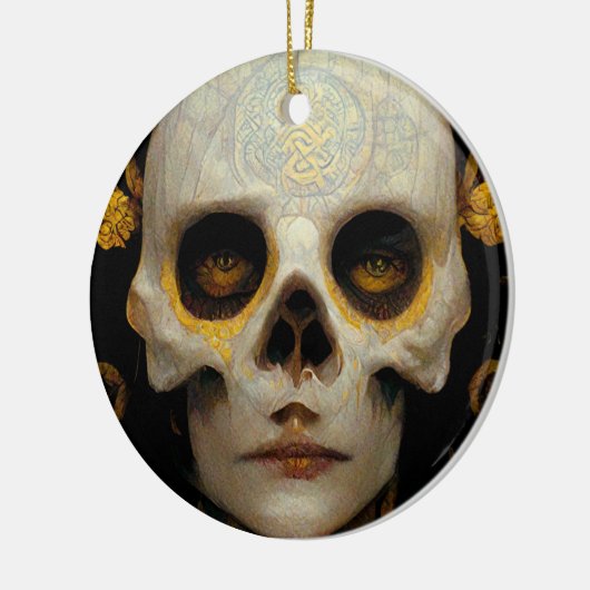 Death Mask Fantasy Sci-Fi Art Keramisch Ornament (Links)