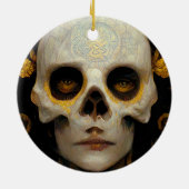Death Mask Fantasy Sci-Fi Art Keramisch Ornament (Achterkant)