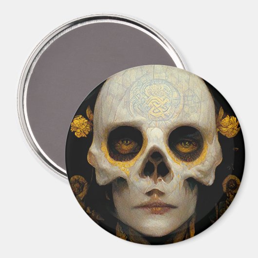 Death Mask Fantasy Sci-Fi Art Magneet (Voorkant / Achterkant)