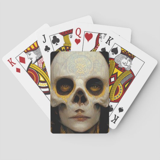 Death Mask Fantasy Sci-Fi Art Pokerkaarten (Achterkant)