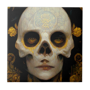 Death Mask Fantasy Sci-Fi Art Tegeltje