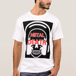 Death Metal band met oortelefoon T-shirt
