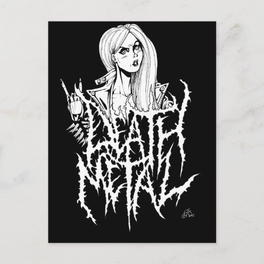Death Metal Briefkaart (Voorkant)