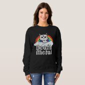 Death Metal Cat Soft Goth Grunge Aesthetic Cat Kit Trui (Voorkant volledig)