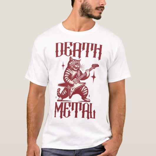 Death Metal Cat T-shirt (Voorkant)